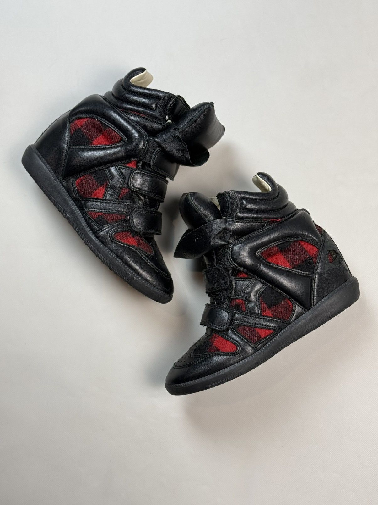 Isabel Marant Isabel Marant Beckett High Top Leather Sneakers Wedge Boots Size US 6 / IT 36 - 2 Thumbnail