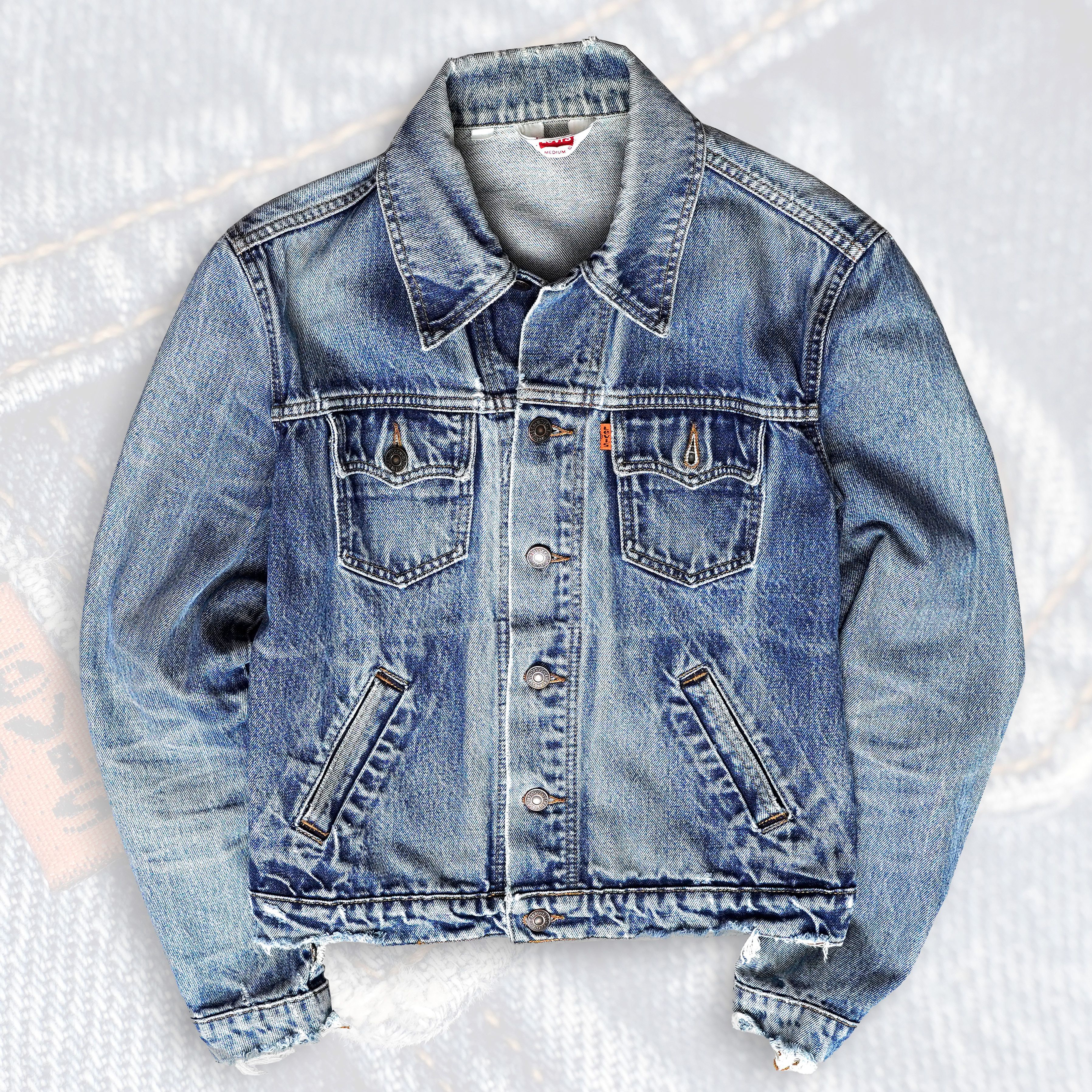 Levi's Vintage Clothing Levi’s Orange Tab Denim Jacket Made in Italy Vintage 1997 Size M / US 6-8 / IT 42-44 - 1 Thumbnail