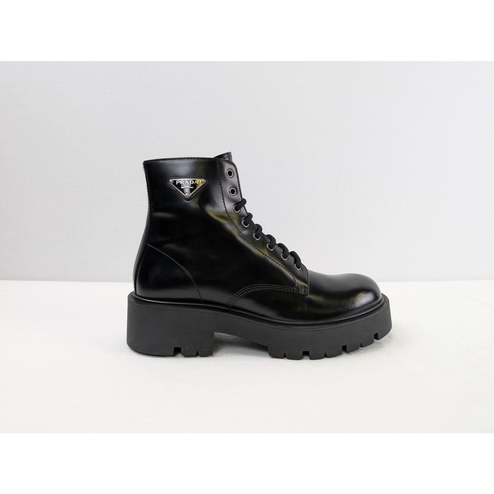 Prada o1rshd1 Monolith brushed leather and Re-Nylon boots in Black Size US 11.5 / EU 44-45 - 5 Thumbnail