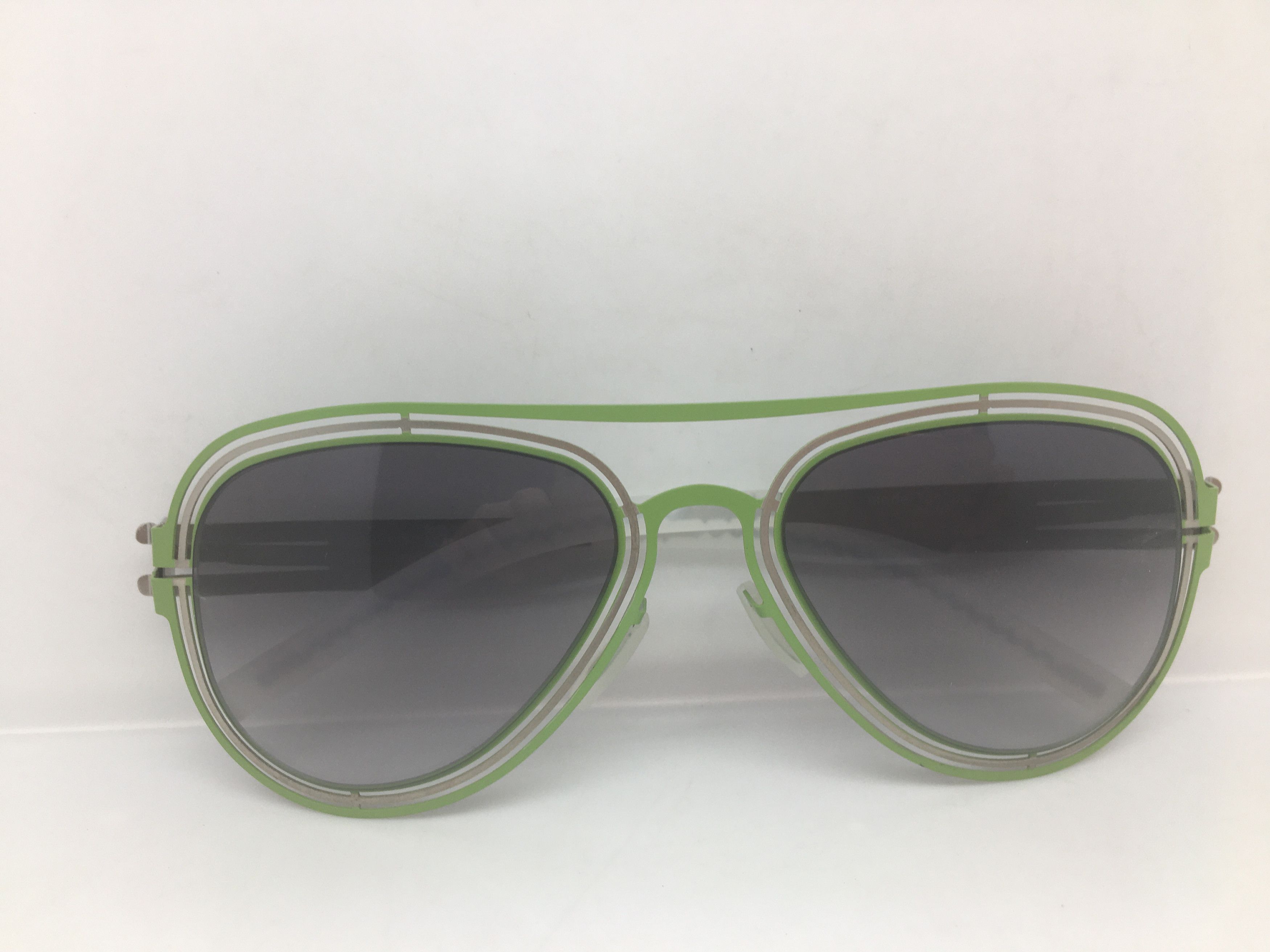 Other AC Berlin Silver Green Alloy Aviator Sunglasses Frame Size ONE SIZE - 7 Thumbnail