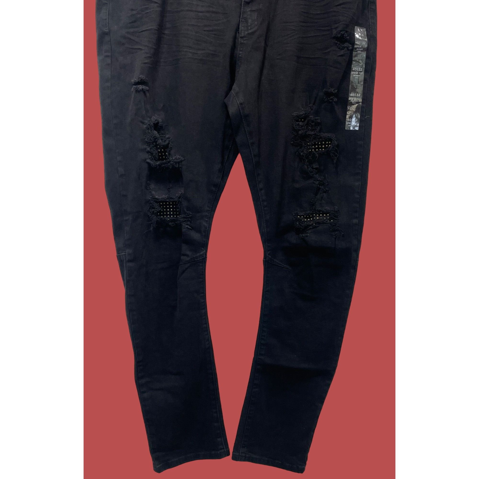rue21 Rue 21 - Men's Supreme Flex Skinny ARC Jeans Distressed - Bl Size US 40 / EU 56 - 13 Thumbnail