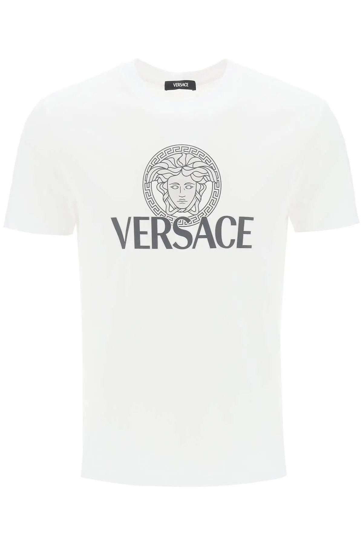 image of Versace O1S22I1N0124 Medusa Print T-Shirt In White, Men's (Size XL)