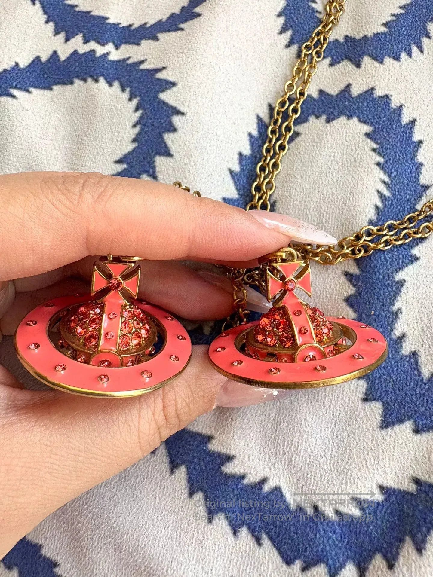 Vivienne Westwood vivienne westwood pink orb saturn necklace. Size ONE SIZE - 2 Thumbnail