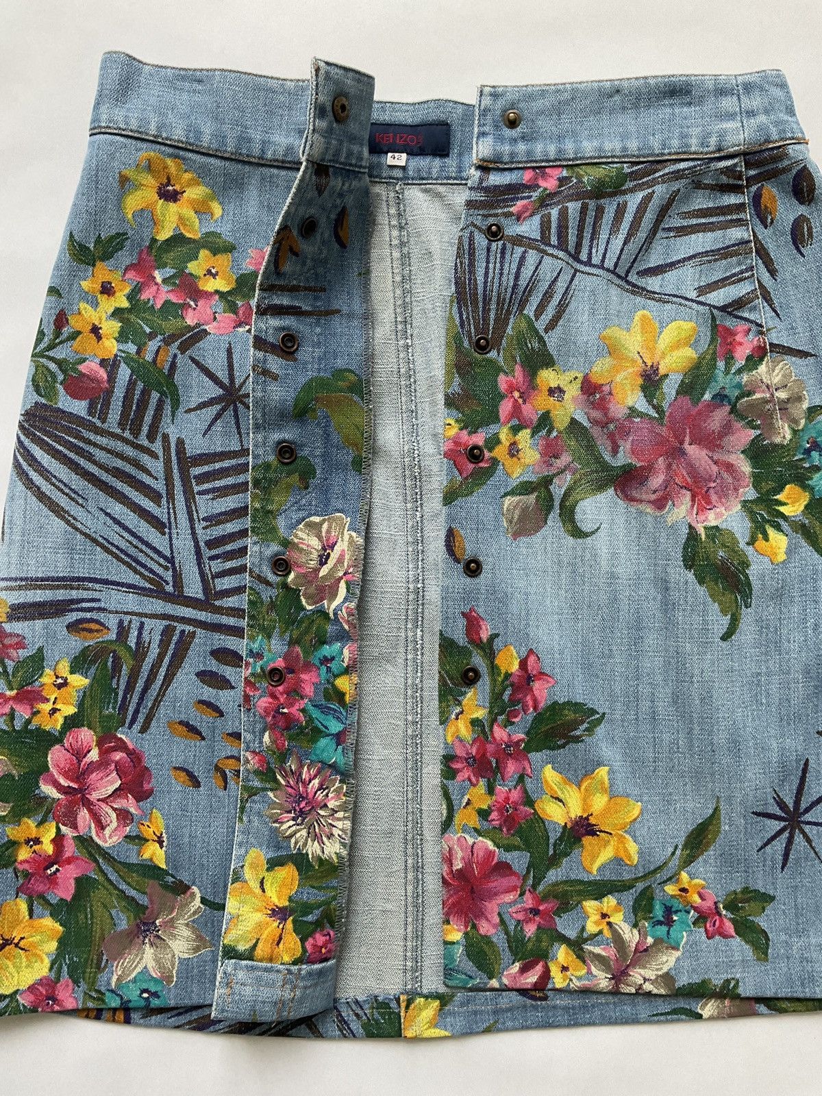 Kenzo Kenzo vintage denim printed skirt Size 30" / US 8 / IT 44 - 4 Thumbnail