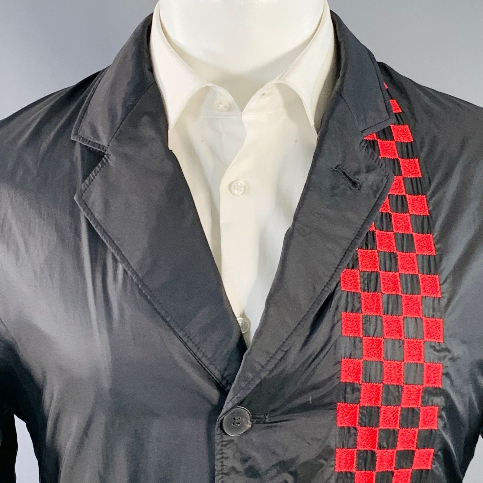 Haider Ackermann HAIDER ACKERMANN Size M Checkered Notch Lapel Sport Coat Size 40R - 2 Thumbnail