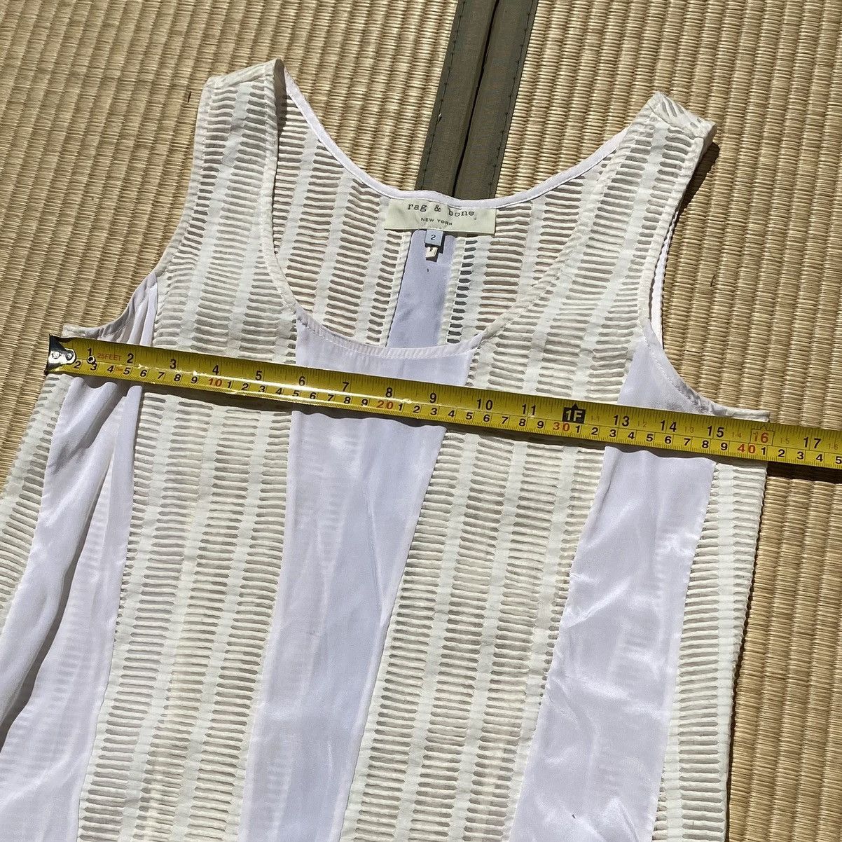 Japanese Brand × Kapital × Rag & Bone Rag & Bone Lace Ivory Silk Panel Tank Top Made in USA Size XS / US 0-2 / IT 36-38 - 2 Thumbnail