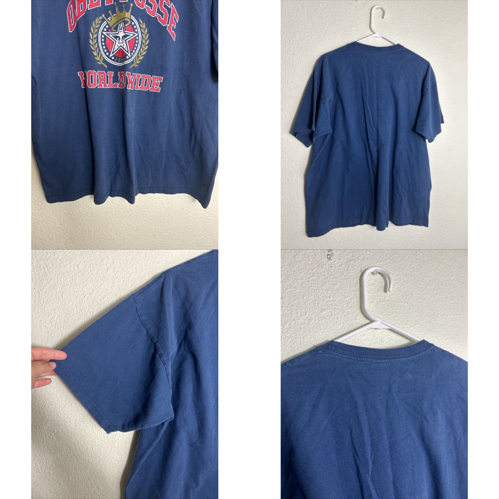 Obey OBEY Posse Worldwide Mens XL Short Sleeve Cotton Blue T Shirt Size US XL / EU 56 / 4 - 8 Thumbnail