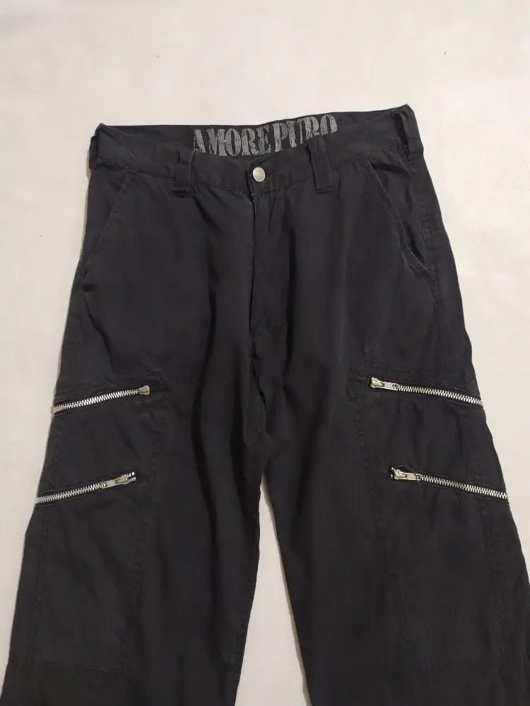 Japanese Brand Japan Brand Amore Puro Cargo zipper Pants punk bomdage style Size US 29 - 5 Thumbnail
