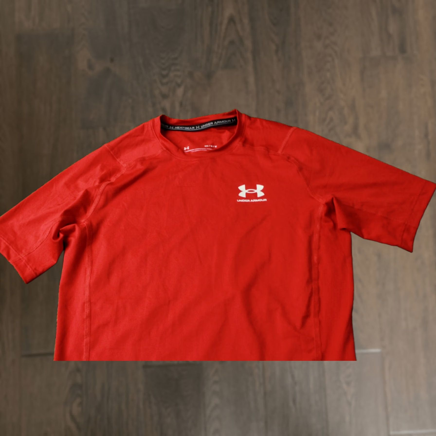 Under Armour UNDER ARMOUR HEATGEAR Shirt Men M Red 2022 Original Compression Jersey Short Sleeve Crew Neck Functional Base Layer- Men’s Size M Size US M / EU 48-50 / 2 - 1 Thumbnail