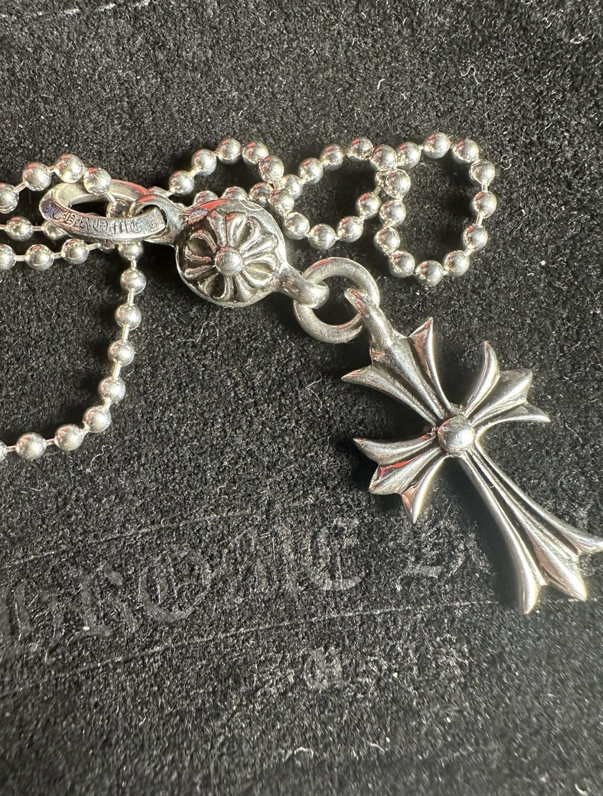 Chrome Hearts Chrome Hearts Tiny CH Crossball Cross + ballchain Size ONE SIZE - 3 Thumbnail