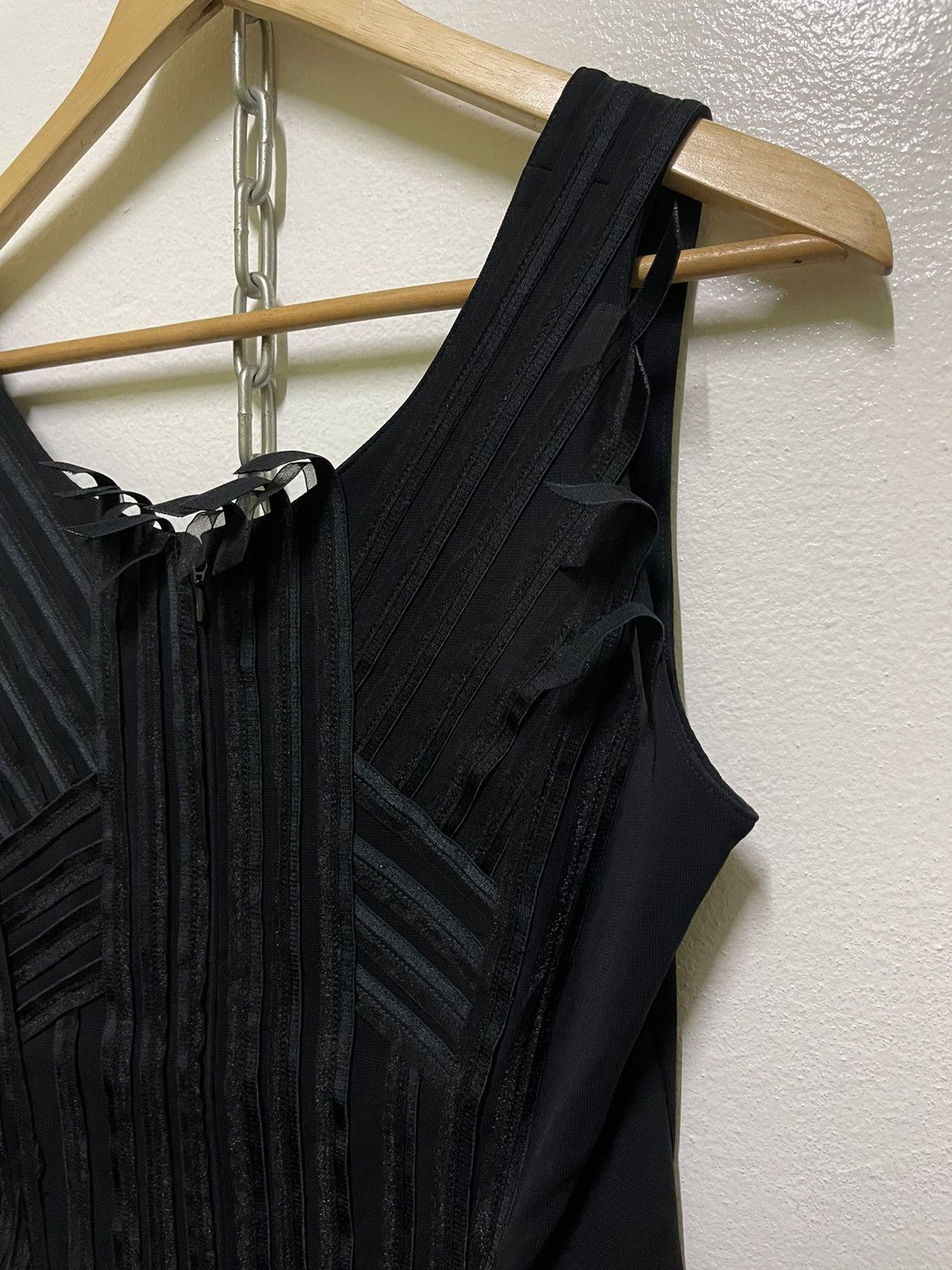 Hiroko Koshino Homme Hiroko Koshino Fringe Crop Top Corset 90s Zipper Size M / US 6-8 / IT 42-44 - 5 Thumbnail
