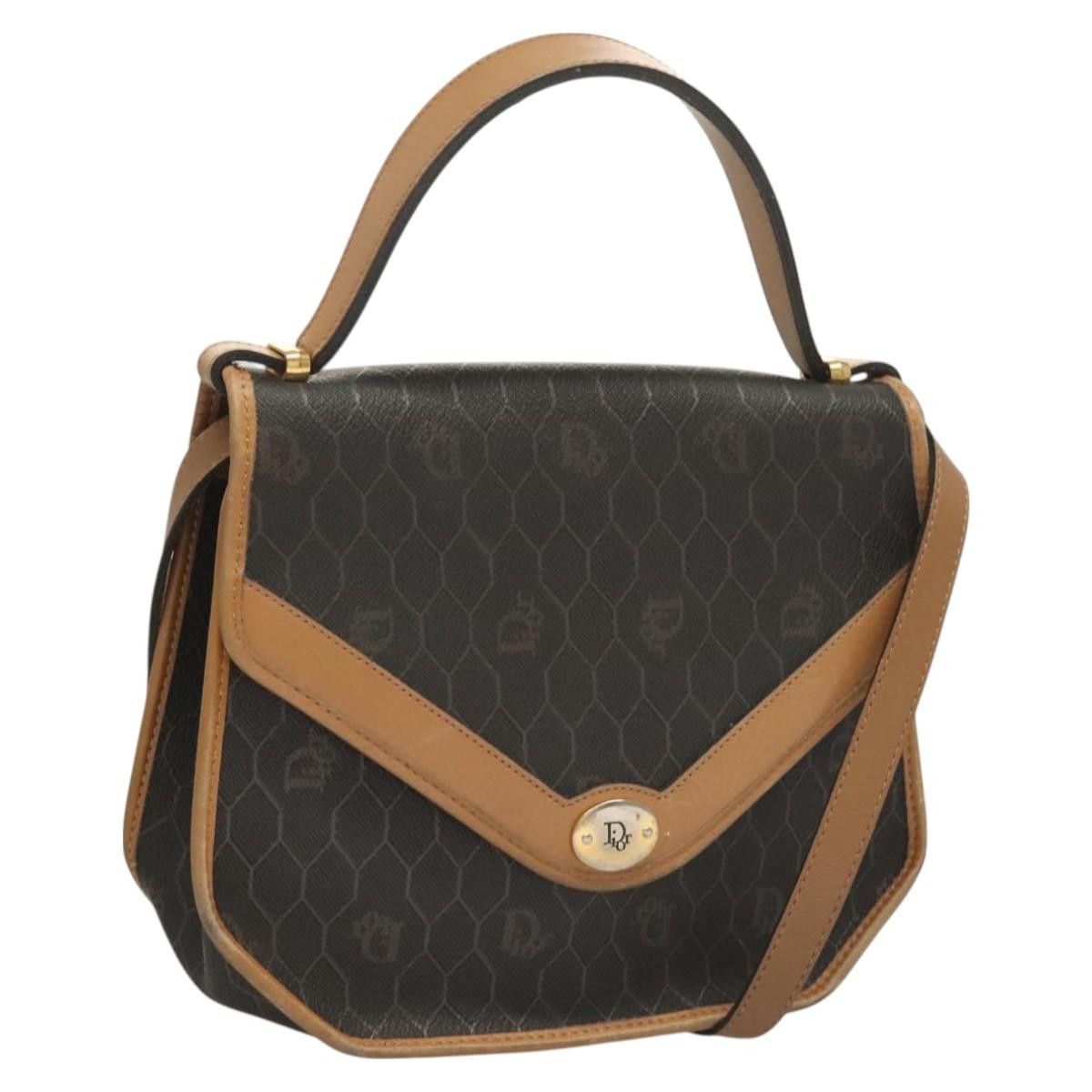 Dior DIOR Honeycomb Canvas Hand Bag Pvc Black Gold Size ONE SIZE - 1 Thumbnail