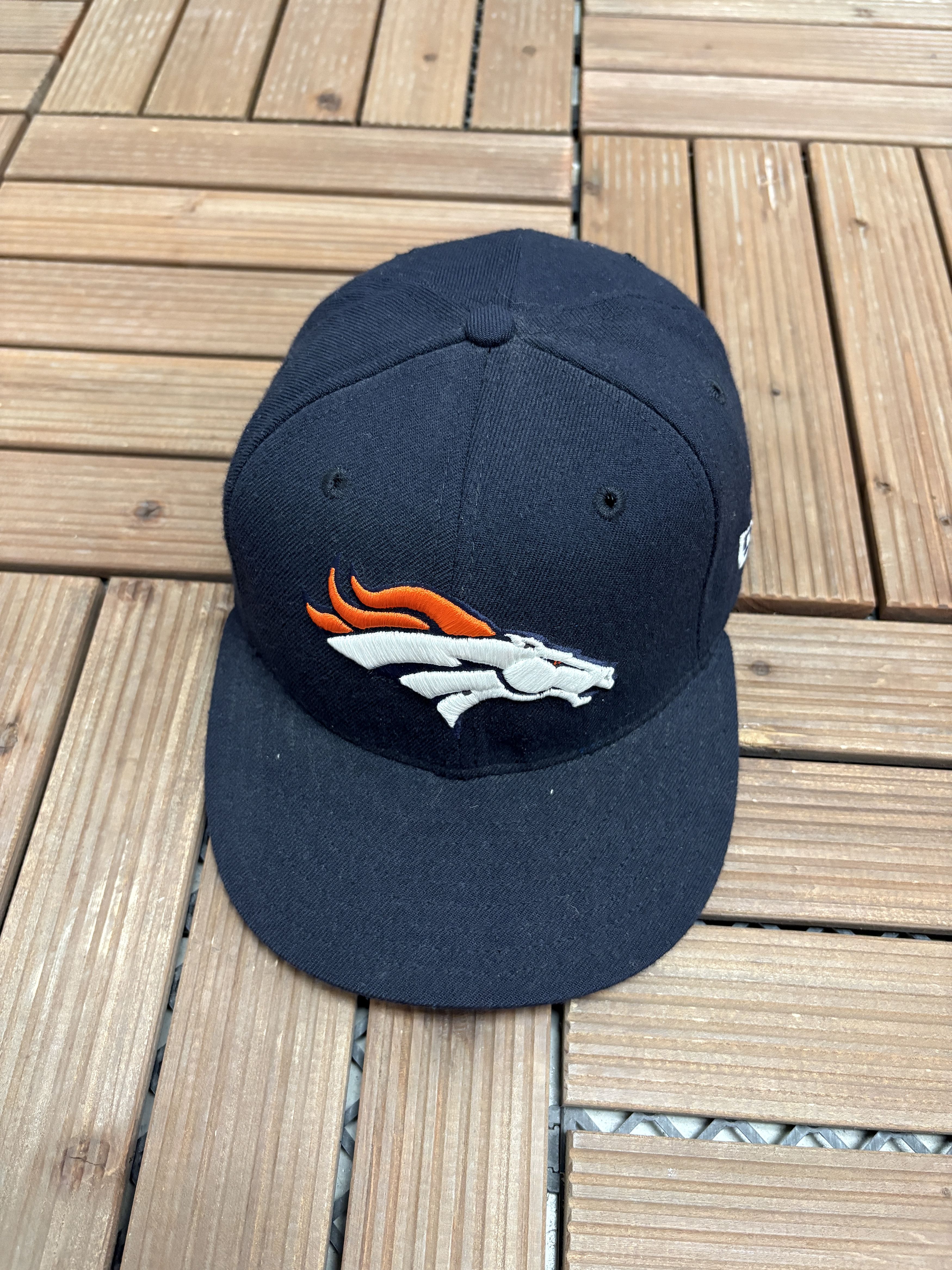 New Era × Vintage Denver Broncos Vintage Blue Hat Cap Size 6 7/8 Size ONE SIZE - 1 Thumbnail