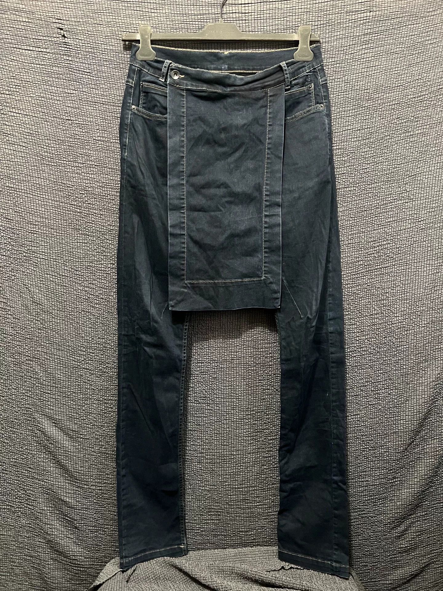 Rick Owens rick owens elastic denim skirt pants Size 26" / US 2 / IT 38 - 1 Thumbnail
