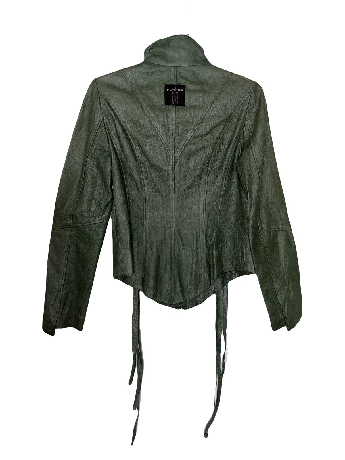 Japanese Brand DOHO vintage dark green leather jacket 💚 Size S / US 4 / IT 40 - 3 Thumbnail