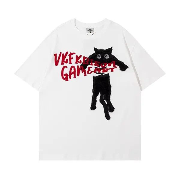 Japanese Brand Fukada x Kita Cat embroidery loose casual round neck T-shirt Size US L / EU 52-54 / 3 - 6 Thumbnail