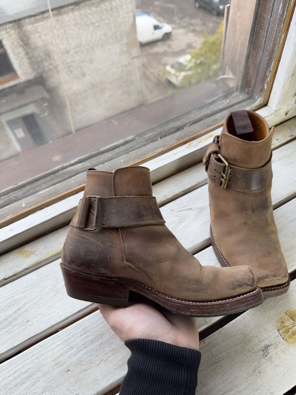 Sancho Boots 90s Sancho Goodyear Welt Leather Harness Boots Brown EU 36 Size US 5.5 / IT 35.5 - 13 Thumbnail