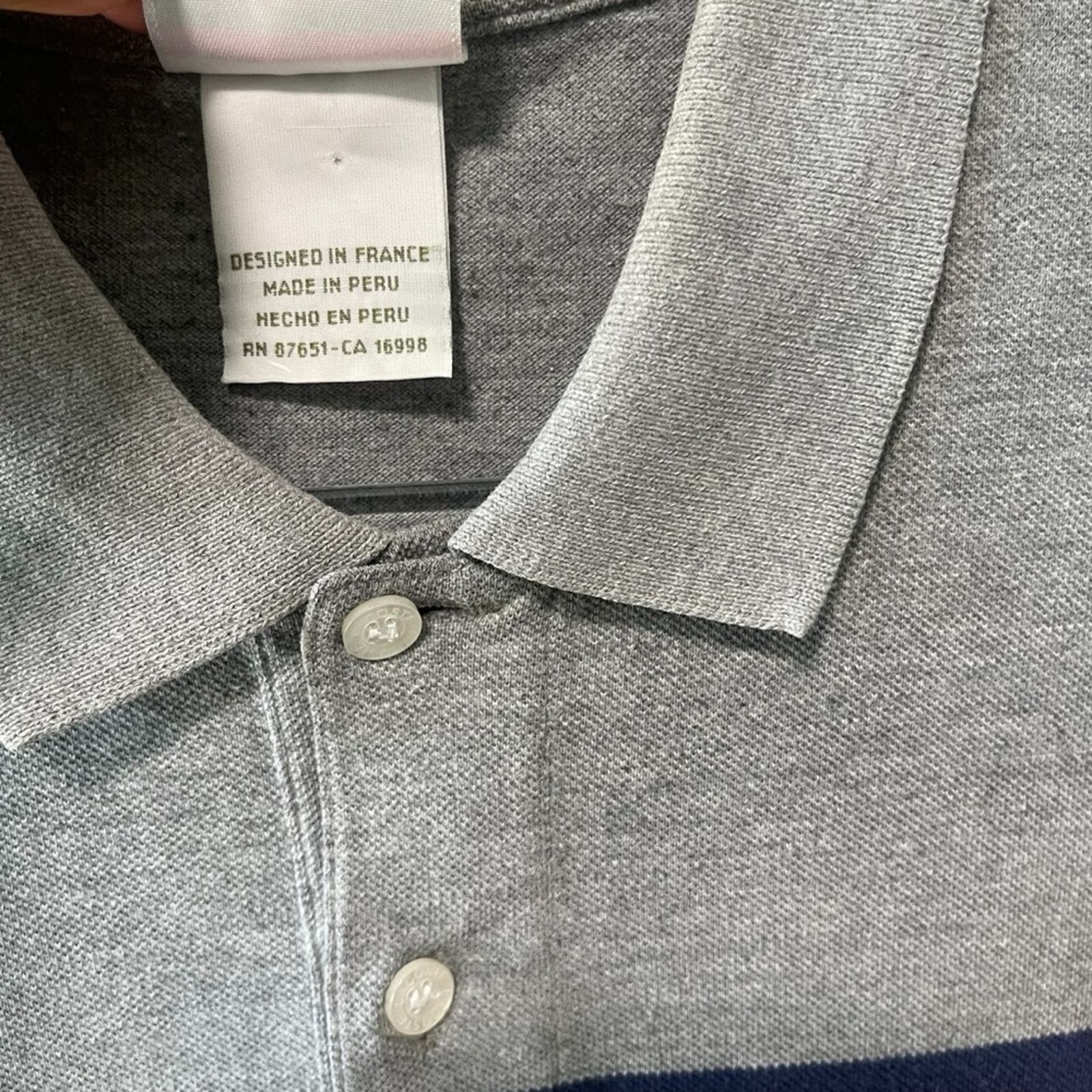 Lacoste Lacoste Men's Short Sleeve Polo Shirt LF Gray Size 7 XXL Size US XXL / EU 58 / 5 - 4 Thumbnail
