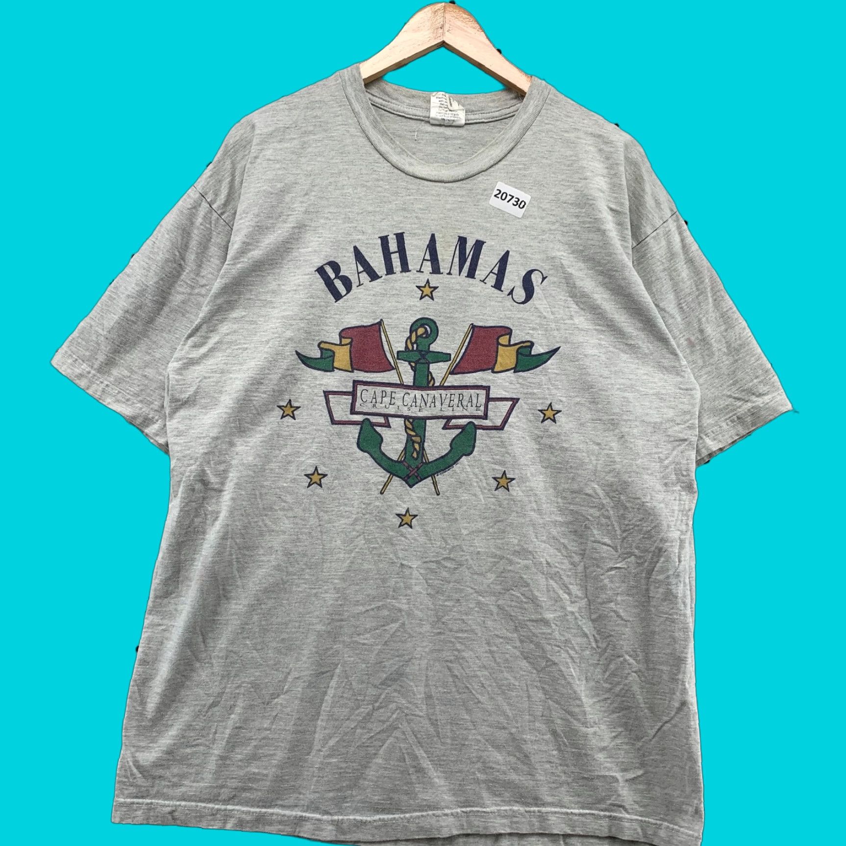 Vintage VINTAGE CHAMP Bahamas Shirt Gray Short Sleeve 2XL TEE Destination Mens Size US XXL / EU 58 / 5 - 1 Thumbnail