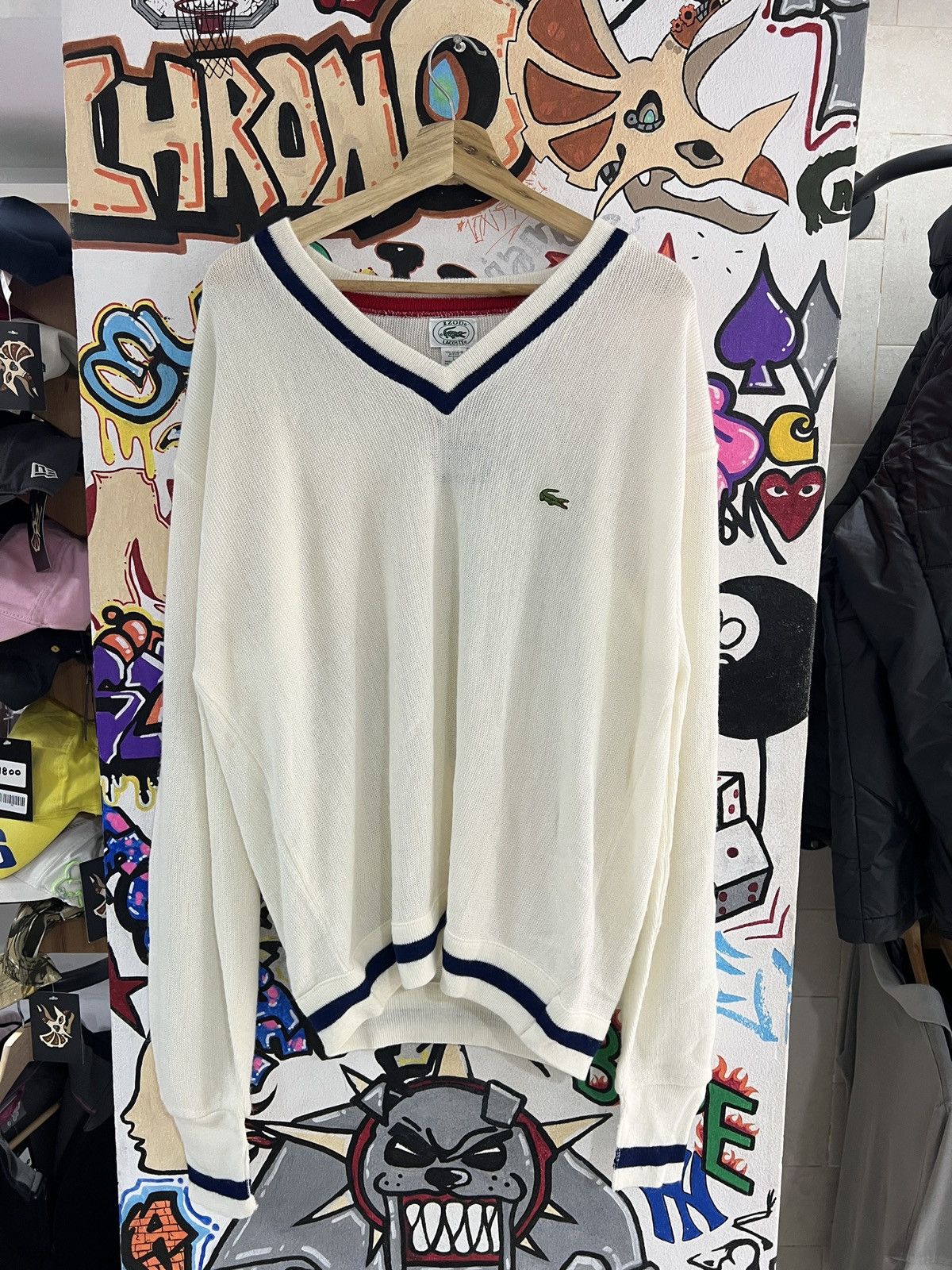 Lacoste Lacoste V Neck Knitwear Size US L / EU 52-54 / 3 - 1 Thumbnail
