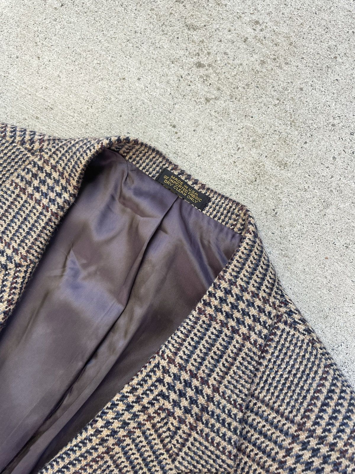 Eddie Bauer × Vintage Eddie Bauer Houndstooth Plaid Tweed Sport Coat Size 44R - 2 Thumbnail