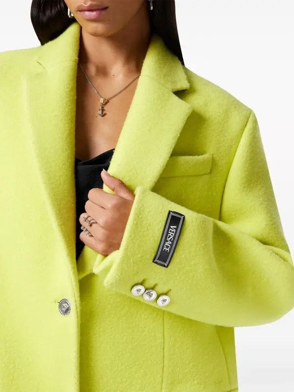 Versace o1y0226 Overcoat in Lime Green Size XS / US 0-2 / IT 36-38 - 2 Thumbnail