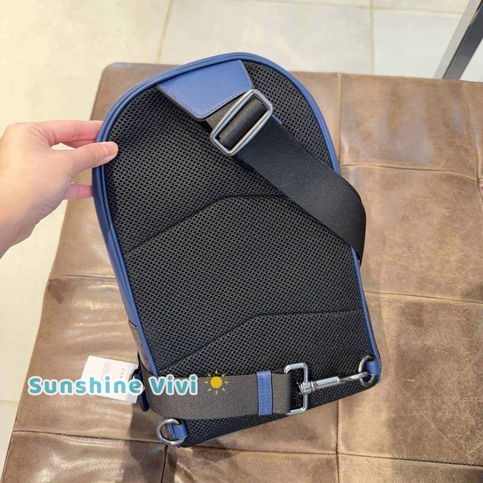 Coach NWT COACH CAX45 West Pack Colorblock Leather Deep Blue Size ONE SIZE - 4 Thumbnail