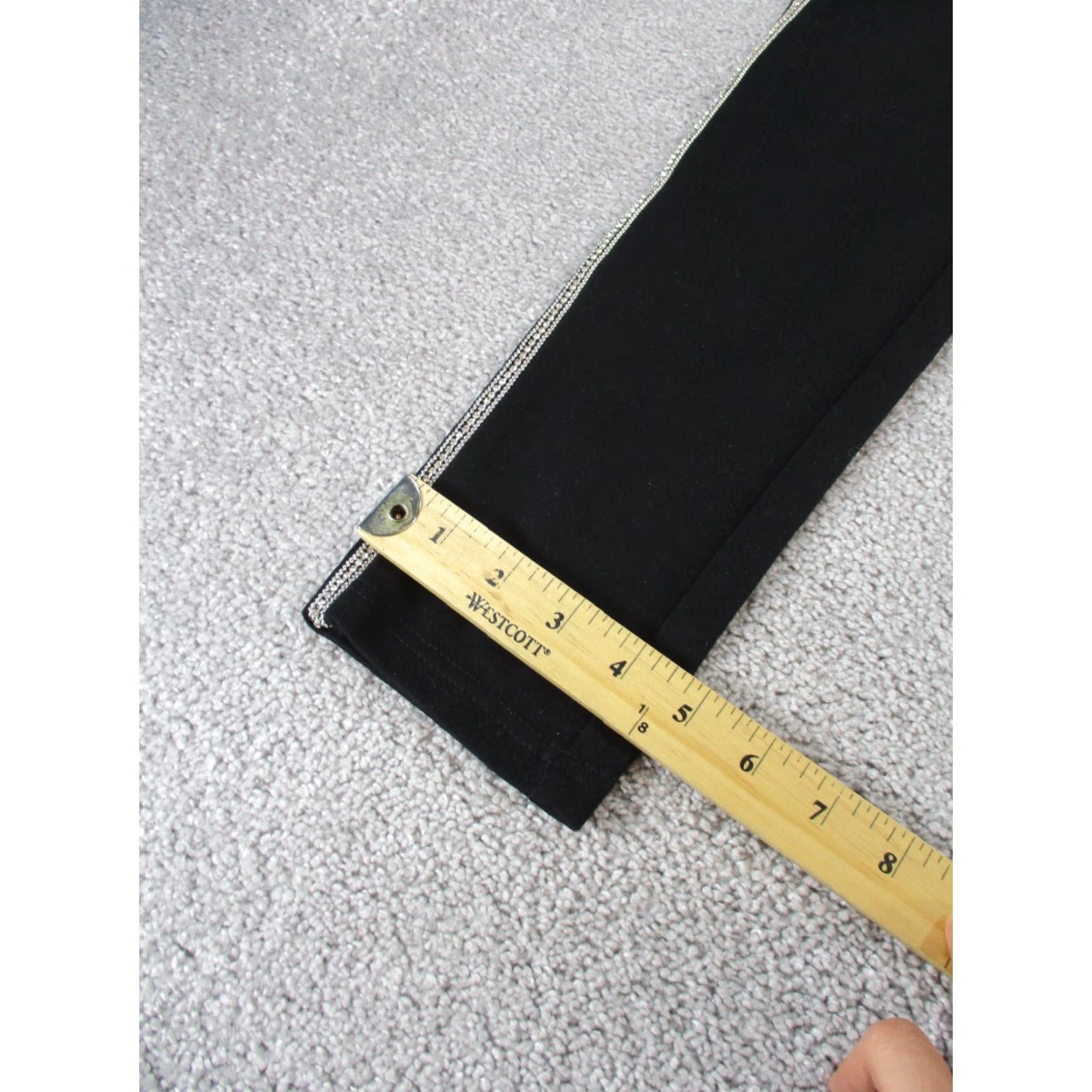 Zara Zara Leggings Womens Medium Black Studded Side Stripe Size 32" / US 10 / IT 46 - 4 Thumbnail