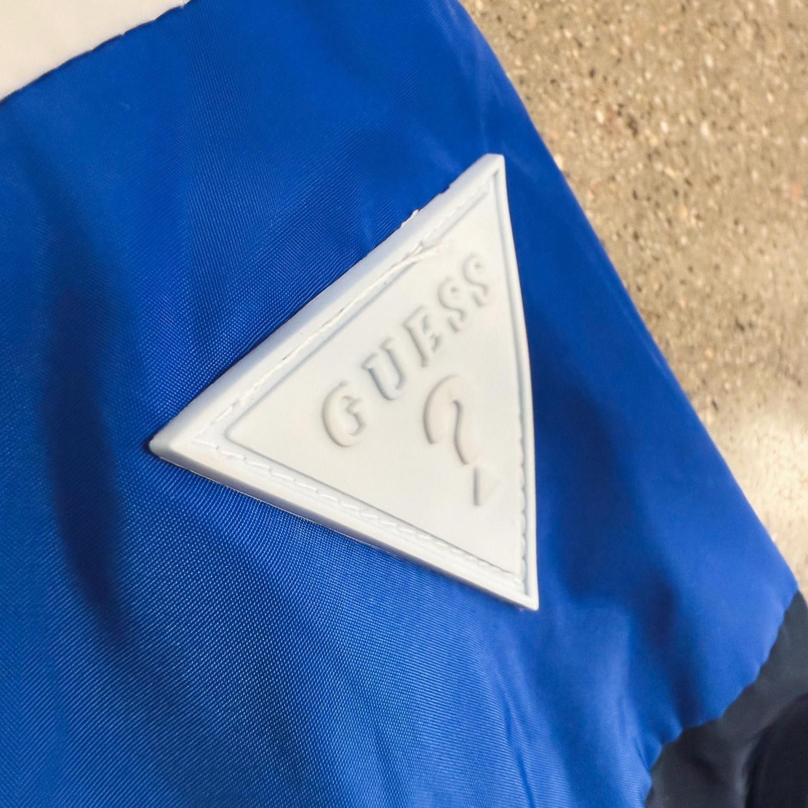 Guess Guess Jacket Mens S White Hooded Windbreaker Full Zip Logo Size US S / EU 44-46 / 1 - 5 Thumbnail