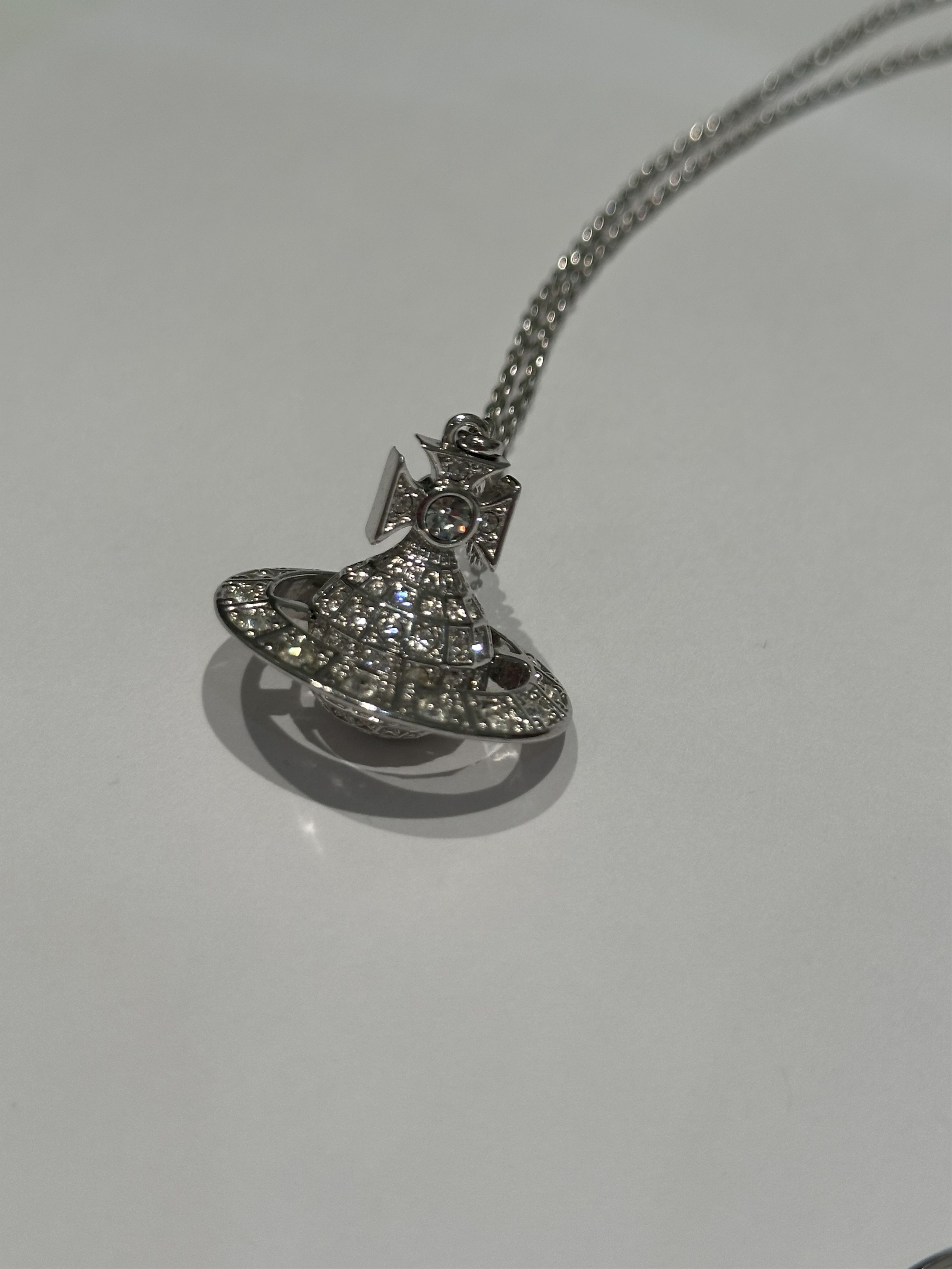Vivienne Westwood Grace 3D orb necklace crystal chain