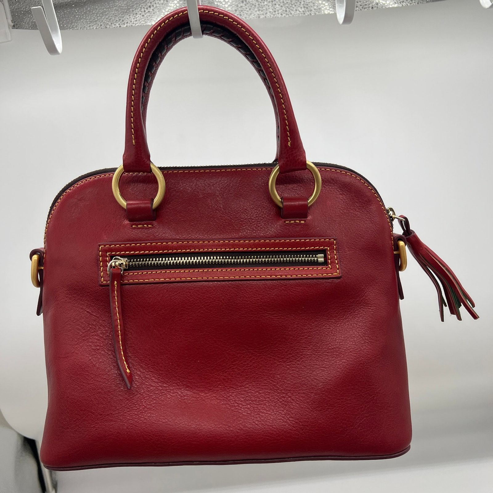 Dooney & Bourke Dooney & Bourke Florentine Leather Domed Purse Red Color Size ONE SIZE - 2 Thumbnail