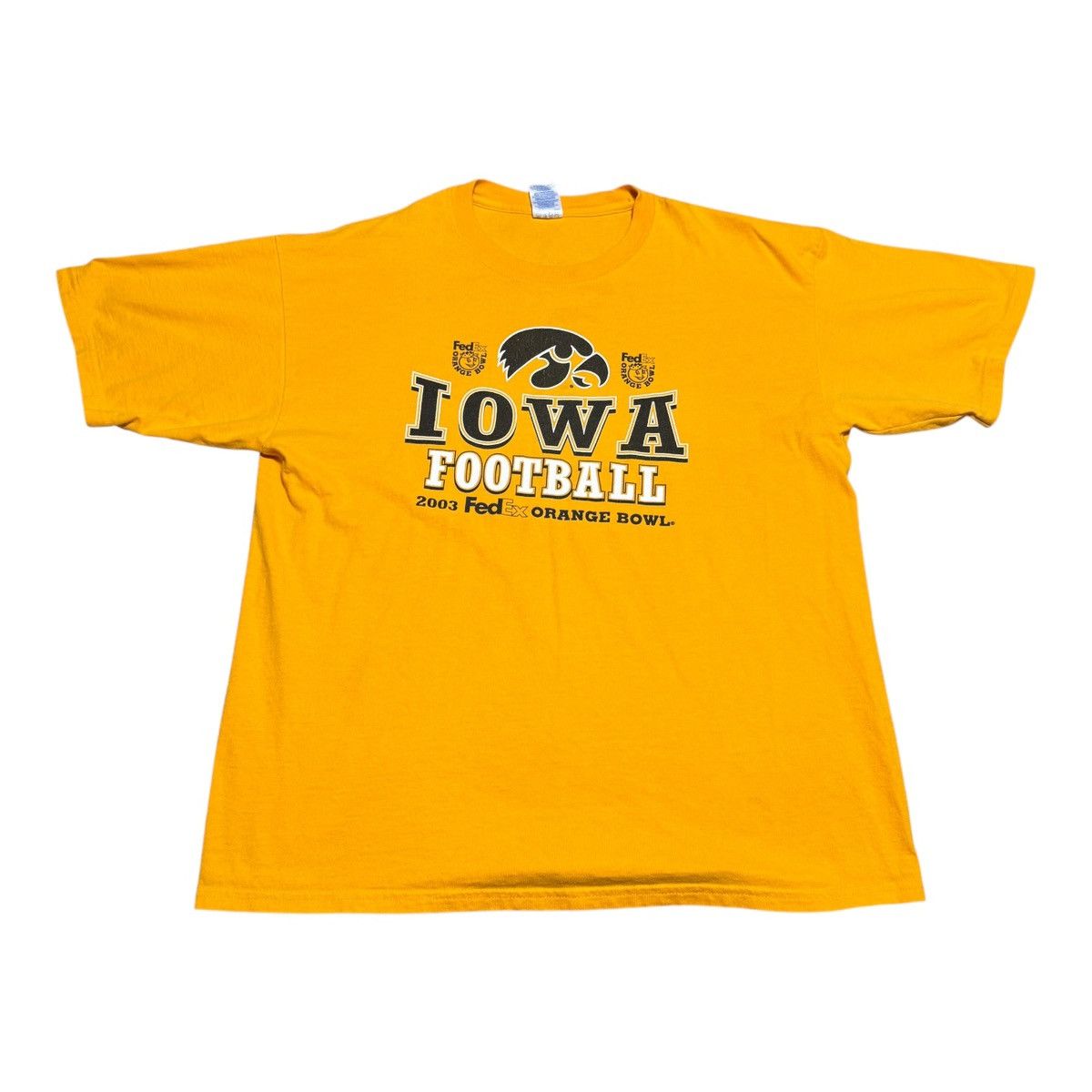 Gildan × Vintage Vintage 2003 Orange Bowl Iowa Hawkeyes Football Shirt XL Size US XL / EU 56 / 4 - 1 Thumbnail