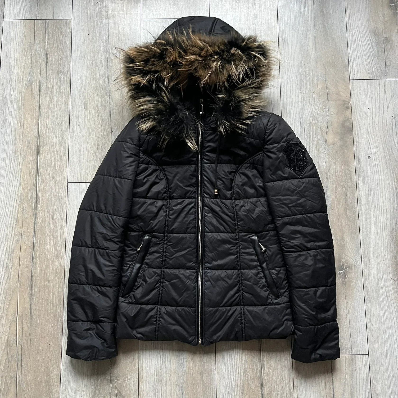 Philipp Plein Philipp Plein 2010's Fur Hood Puffer Jacket Size M / US 6-8 / IT 42-44 - 1 Thumbnail