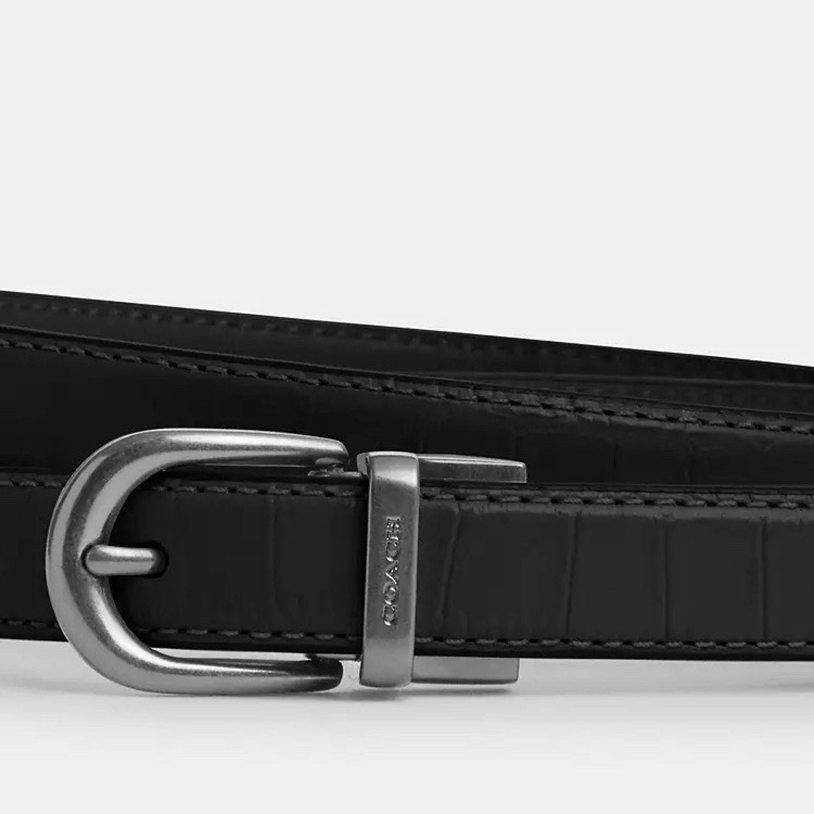 Coach NWT Coach Cut To Size Reversible Belt 18 mm Silver/Black Size ONE SIZE - 3 Thumbnail