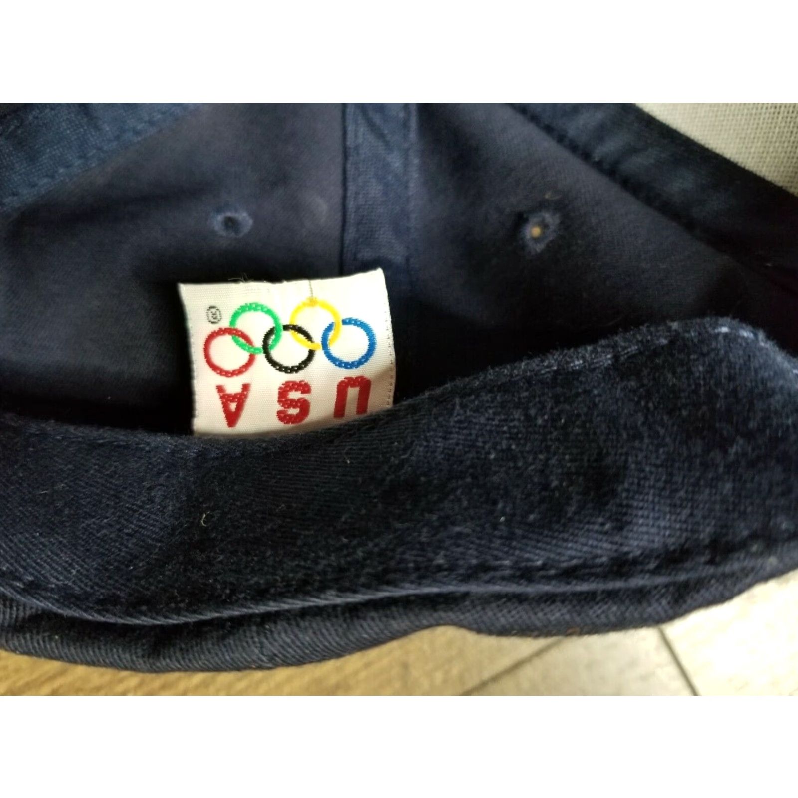 Vintage VINTAGE Olympic Team USA Hat Baseball Strap Back Dad Cap 1990s Blue Adjustable Cotton Hip Hop Style Mens Size ONE SIZE - 6 Thumbnail