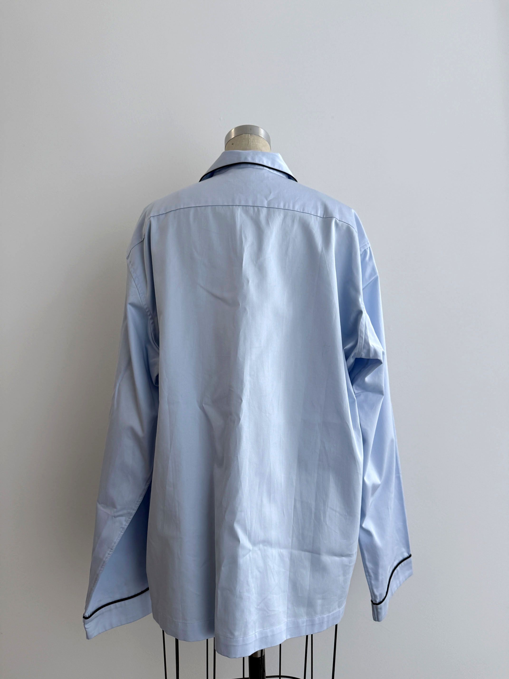 Tekla New - TEKLA light blue piping shirt Size US L / EU 52-54 / 3 - 2 Thumbnail