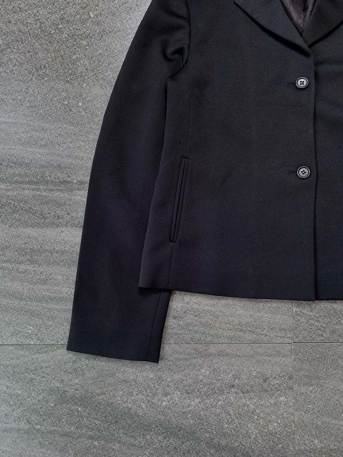Miu Miu FREE TAX! 2000s Polyester Blazer cropped Jacket - Medium Size M / US 6-8 / IT 42-44 - 3 Thumbnail
