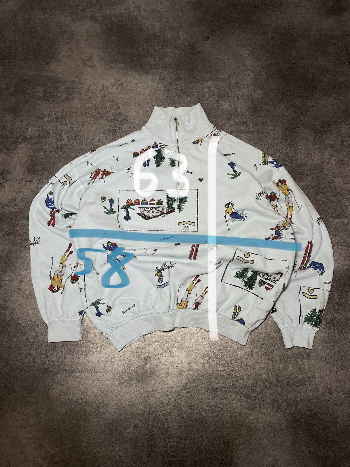 Vintage 🔥RARE🔥Vintage 90s Sweatshirt Ski AOP Boxy Fit Cozy Hype Size US XS / EU 42 / 0 - 12 Thumbnail