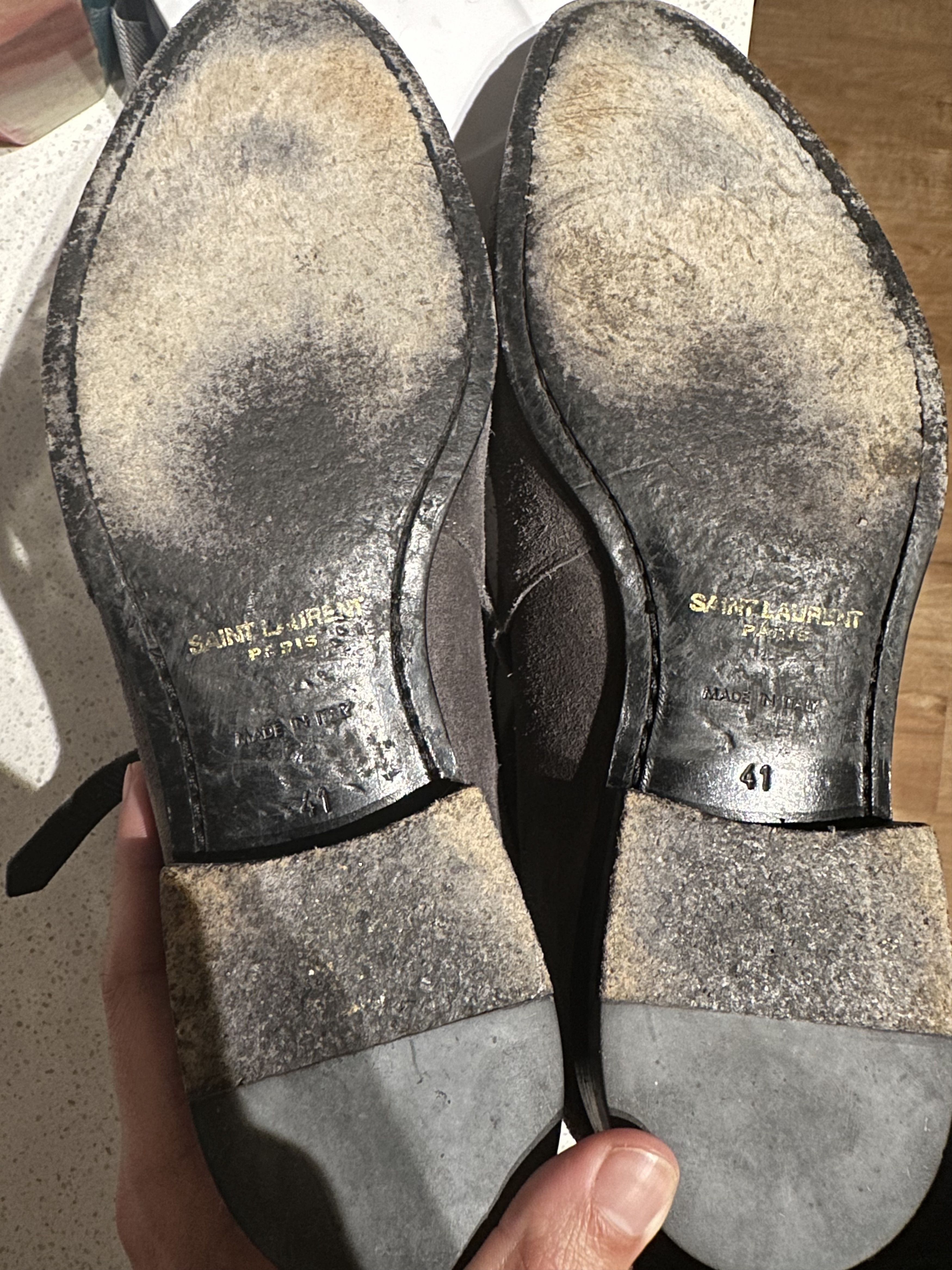 Saint Laurent Paris Grey London Boots Size US 8 / EU 41 - 5 Thumbnail