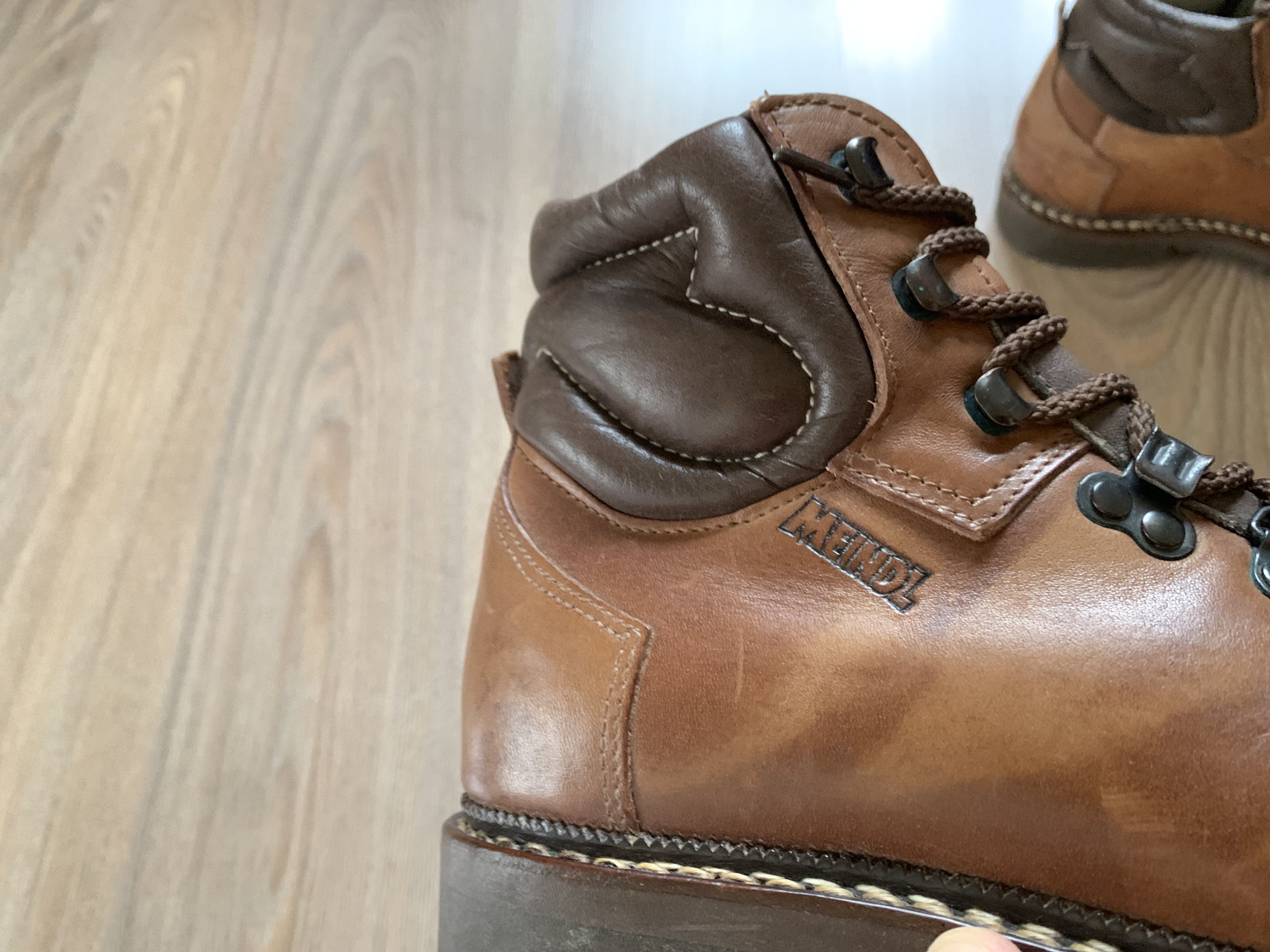 Vintage Meindl Vintage Leather Walking Hiking Boots Size US 6.5 / EU 39-40 - 4 Thumbnail