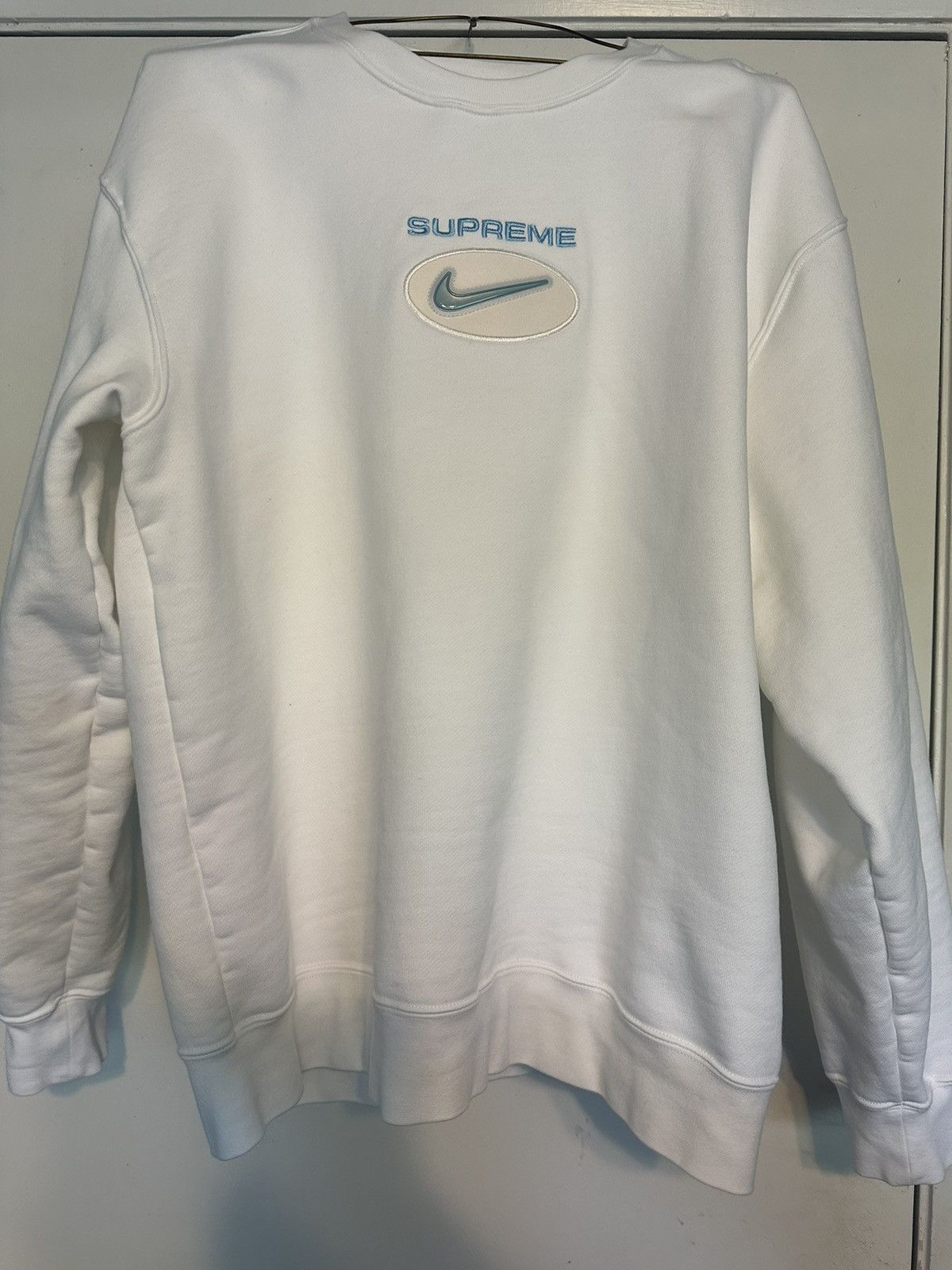 Supreme Nike Swoosh Sweater White Men's - SS19 - US