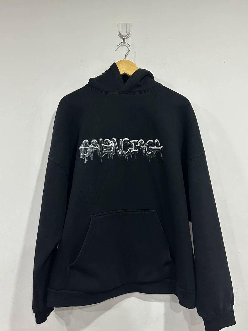 Balenciaga Balenciaga Dissolved letter hoodie Size US L / EU 52-54 / 3 - 1 Thumbnail