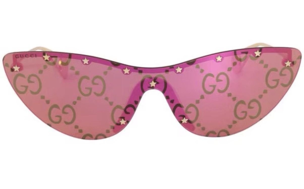 Gucci Gucci GG0666S Shield Mirror Lens Protective Sunglasses Size ONE SIZE - 6 Thumbnail