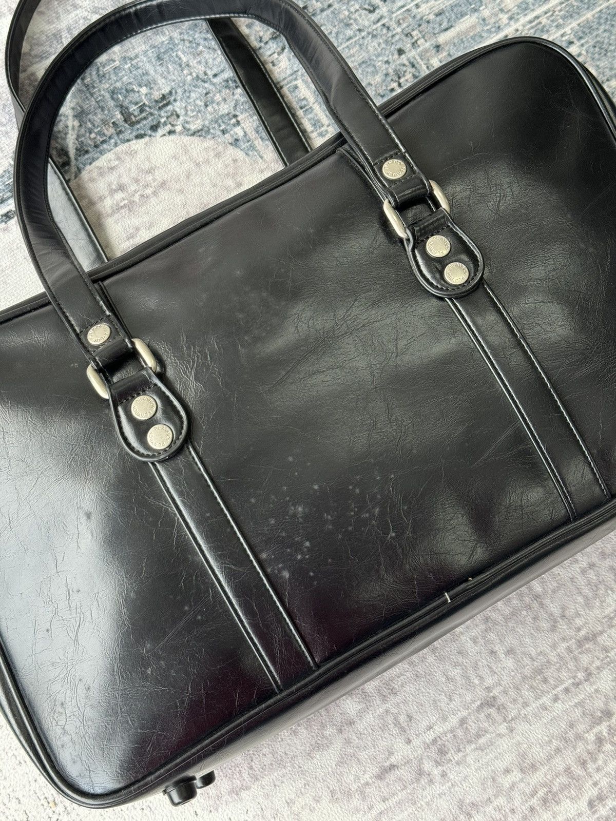 Japanese Brand Playboy Hand Carry Leather Bag Size ONE SIZE - 12 Thumbnail