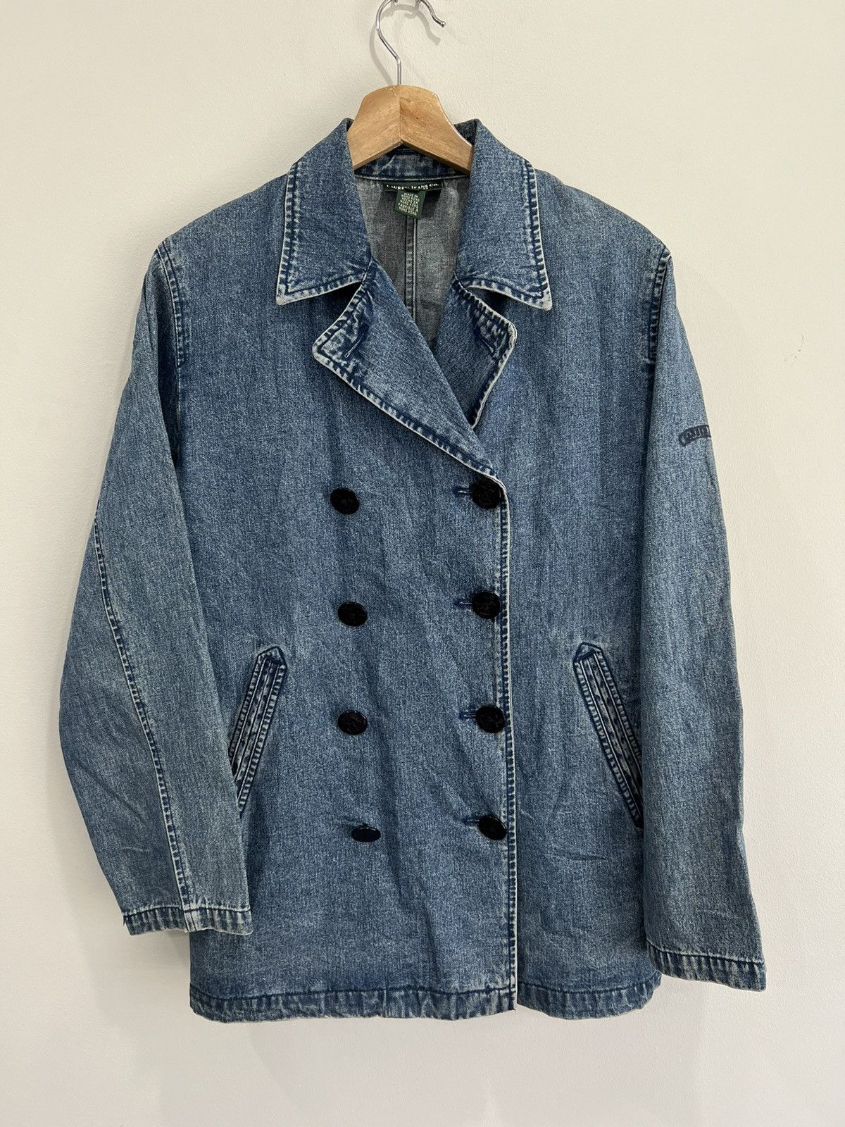 Ralph Lauren Vtg Womens Ralph Lauren Polo Denim Jean Jacket Navy usn army Size M / US 6-8 / IT 42-44 - 1 Thumbnail