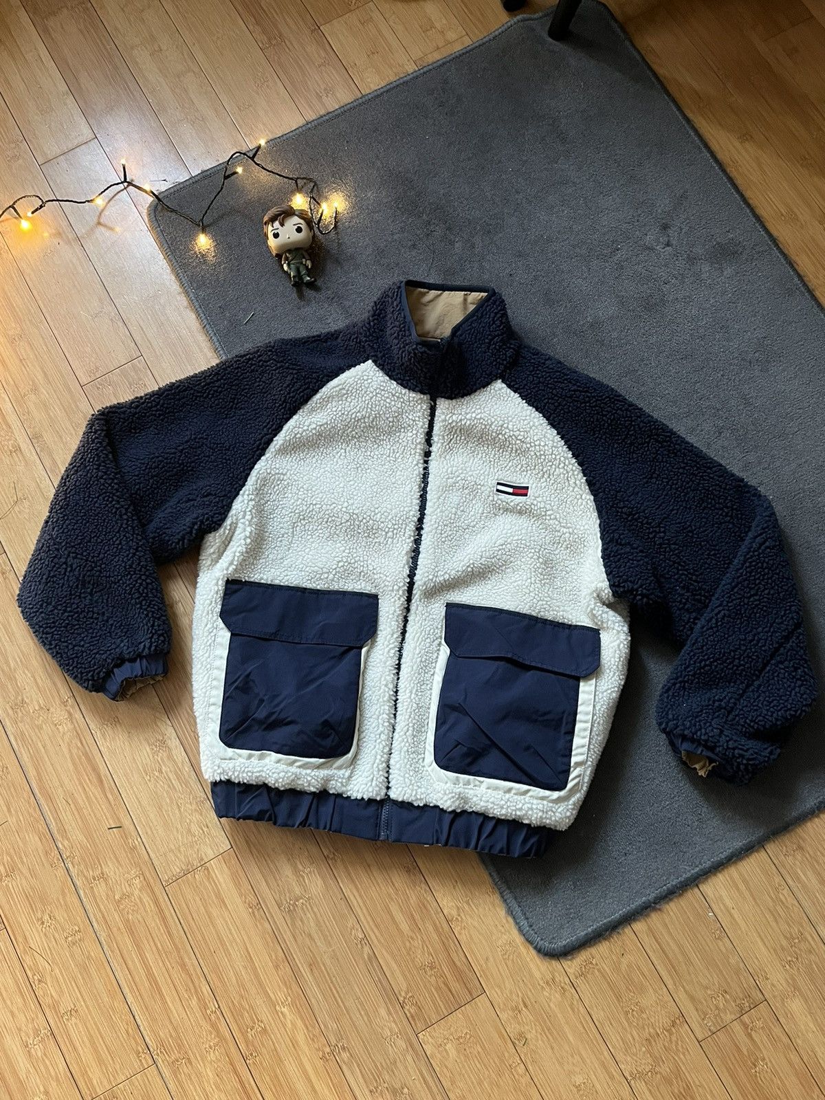 Japanese Brand × Tommy Hilfiger Tommy Hilfiger Reversible Jacket / Sherpa Rare Luxury Size US S / EU 44-46 / 1 - 3 Thumbnail