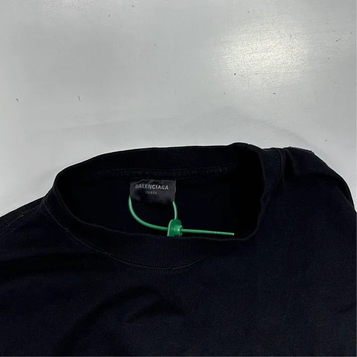 Balenciaga Balenciaga Balenciaga Logo Black Short Sleeve TShirt -2507 Size US XS / EU 42 / 0 - 7 Thumbnail