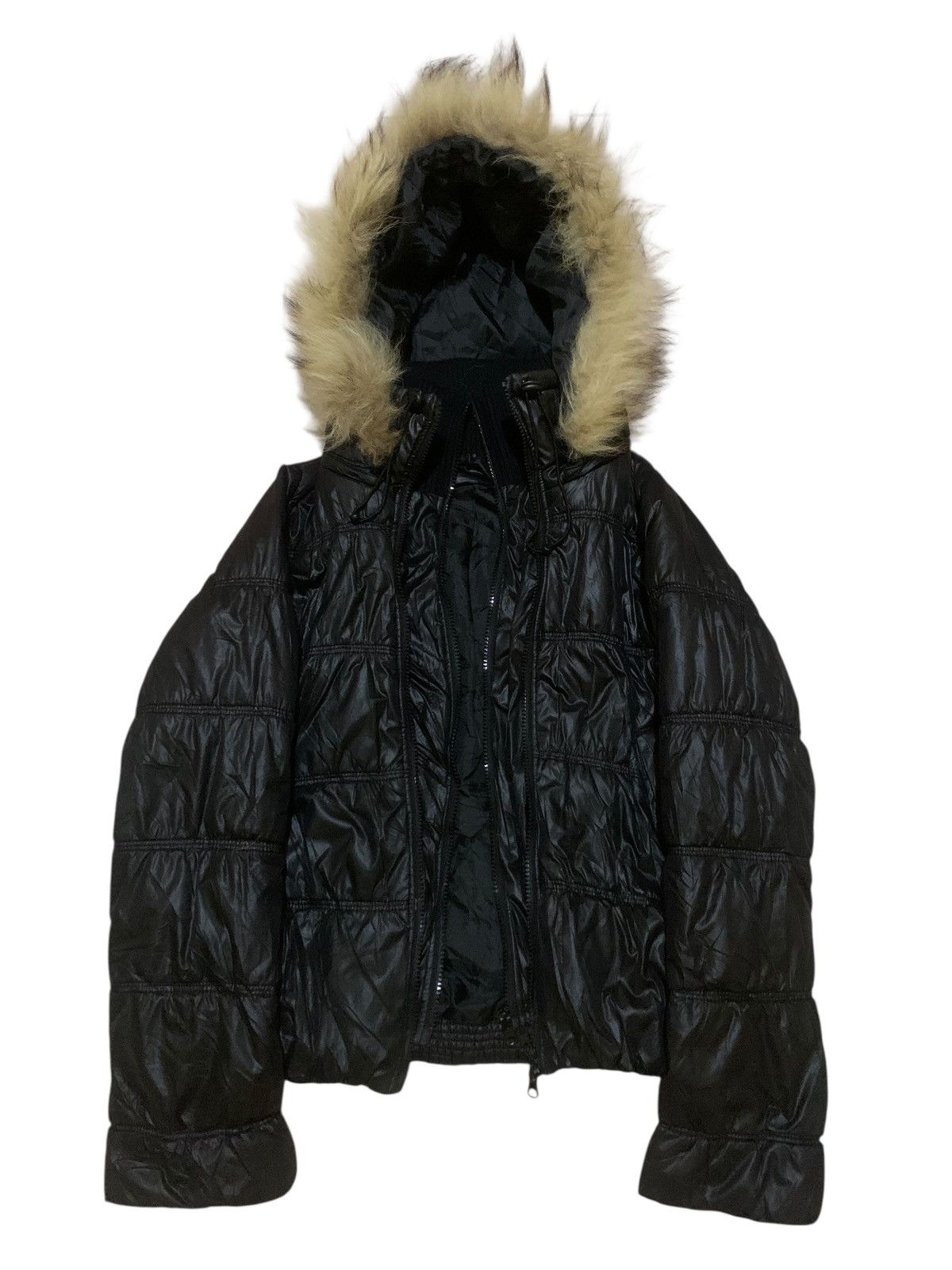 Le Grande Bleu (L.G.B.) T.T.U puffer raccoon fur hooded jacket double layer Size US S / EU 44-46 / 1 - 3 Thumbnail