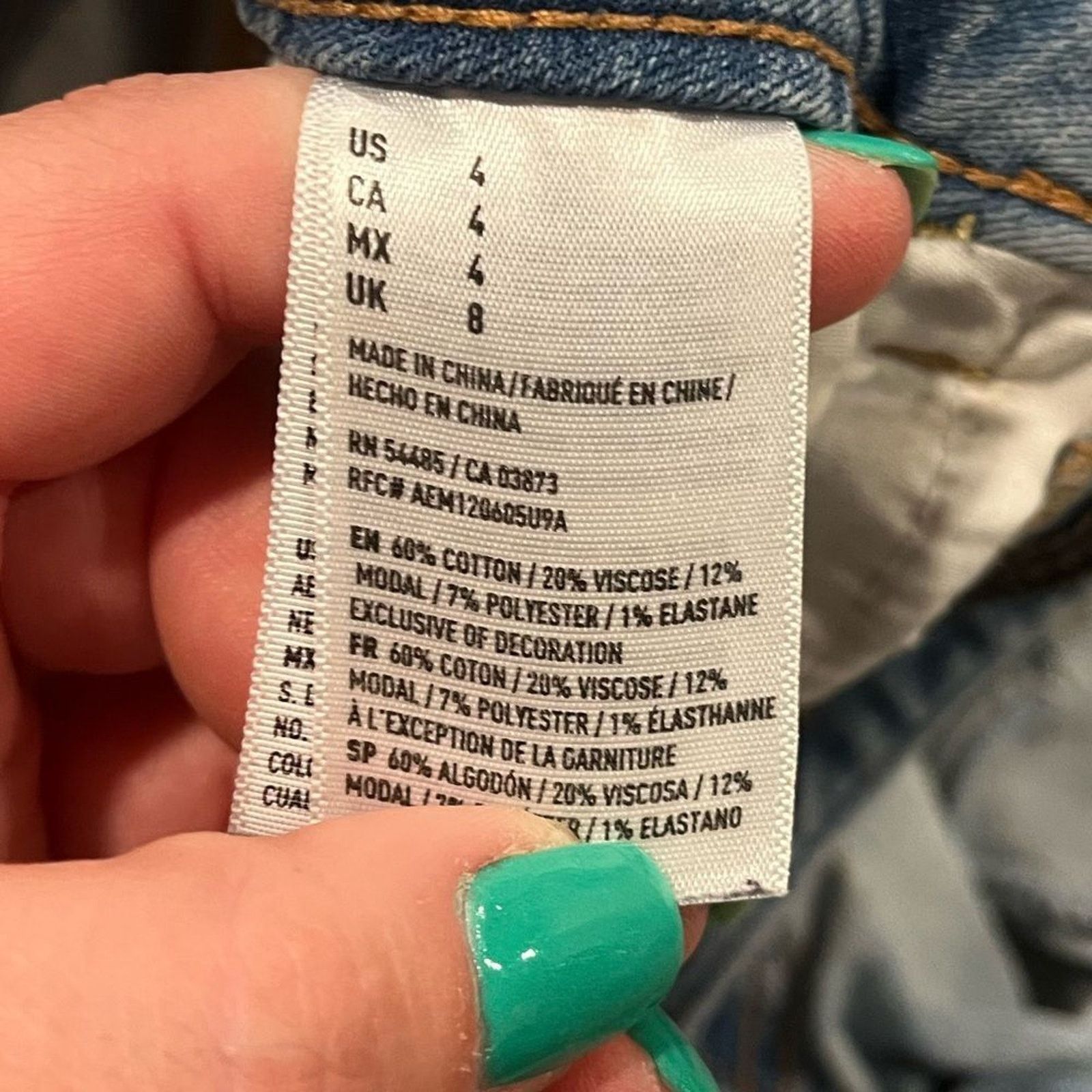 American Eagle Outfitters American Eagle Mom Cuffed Shorts High Rise Super Stretch 8 Size 30" / US 8 / IT 44 - 6 Thumbnail