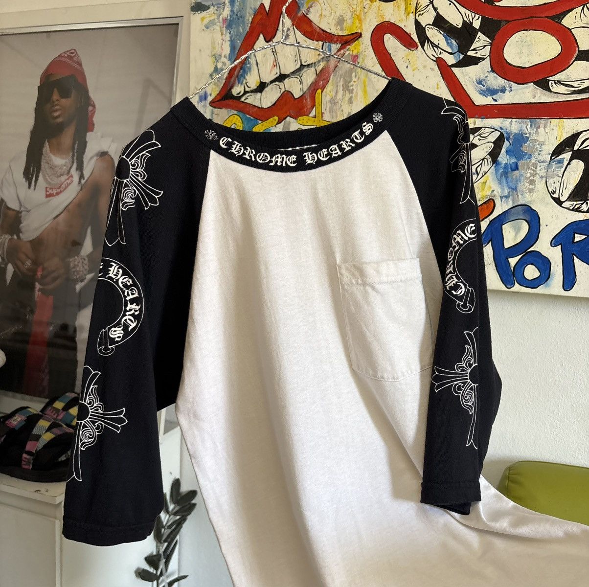 Chrome Hearts Vintage Early 90s Chrome Hearts LS Pocket Tee